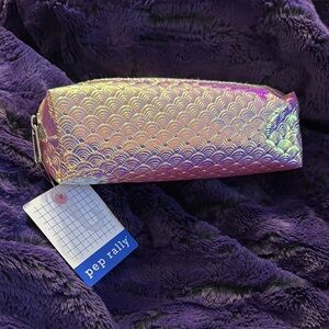 Pep Rally Iridescent Pencil pouch or Cosmetic Bag NWT